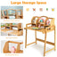 Ensemble Bureau et Chaise en Bambou pour Enfants avec Bibliothèque