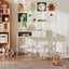 Kids Desk and Chair Set with Storage Drawer and Hutch - White