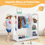 Kids Dress Up Storage with Mirror - White