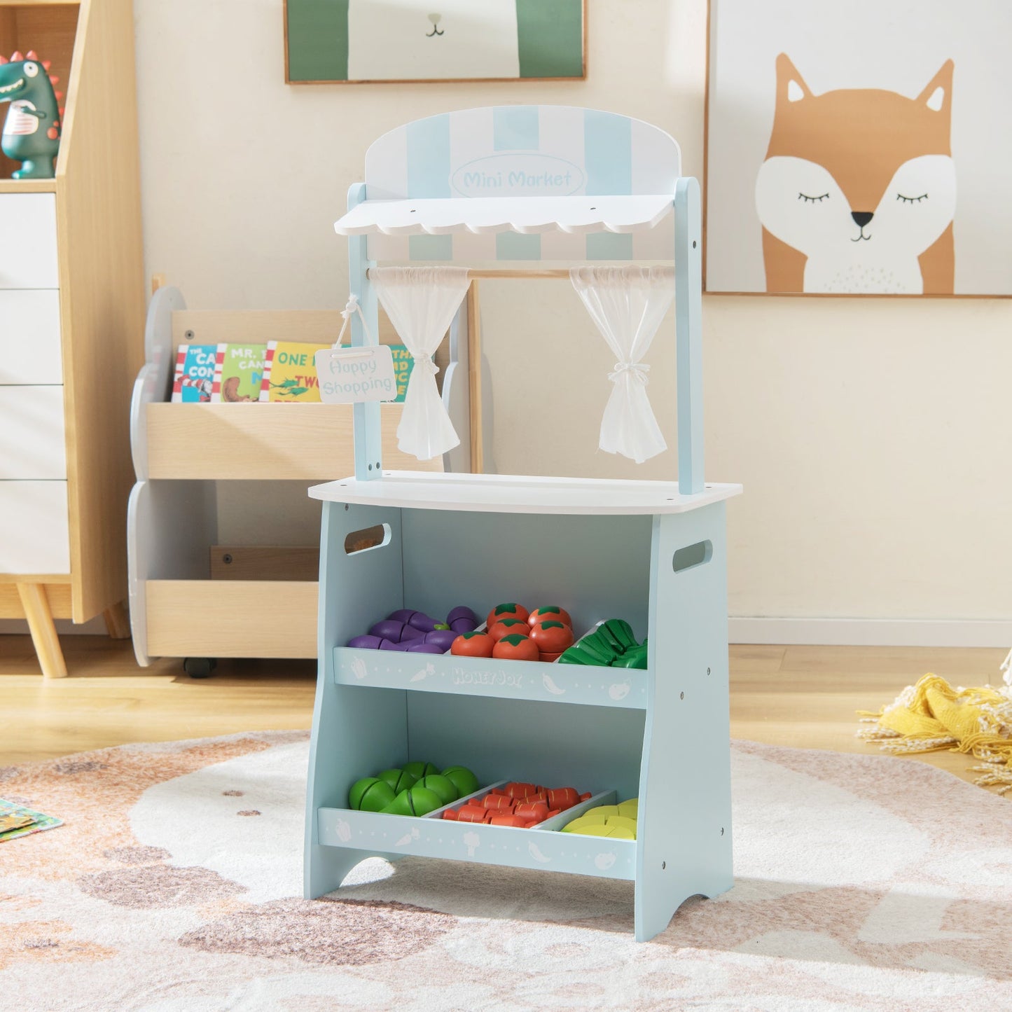 Stand de Marché Fermier pour Enfants - Bleu