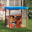 Kids Gas Station Playhouse with Refueling Guns - Brown