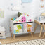 Kids House-Shaped Bookshelf with Storage Bins - White