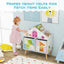 Kids House-Shaped Bookshelf with Storage Bins - White