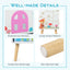Kids House-Shaped Bookshelf with Storage Bins - White