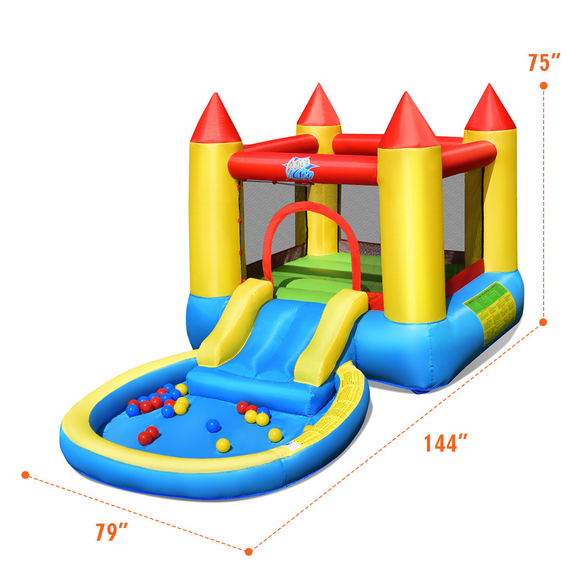 Gbruno Maison Gonflable avec Toboggan pour Enfants avec Souffleur