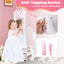 Armoire à bijoux pour enfants avec rangement et miroir réglable - Blanc