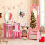 Cabinet de Bijoux pour Enfants avec Miroir Plein Long - Rose