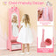 Cabinet de Bijoux pour Enfants avec Miroir Plein Long - Rose