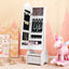 Cabinet de Bijoux pour Enfants avec Miroir Plein Long - Blanc