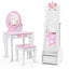 Cabinet de Bijoux pour Enfants avec Miroir Plein Long - Blanc