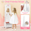 Cabinet de Bijoux pour Enfants avec Miroir Plein Long - Blanc