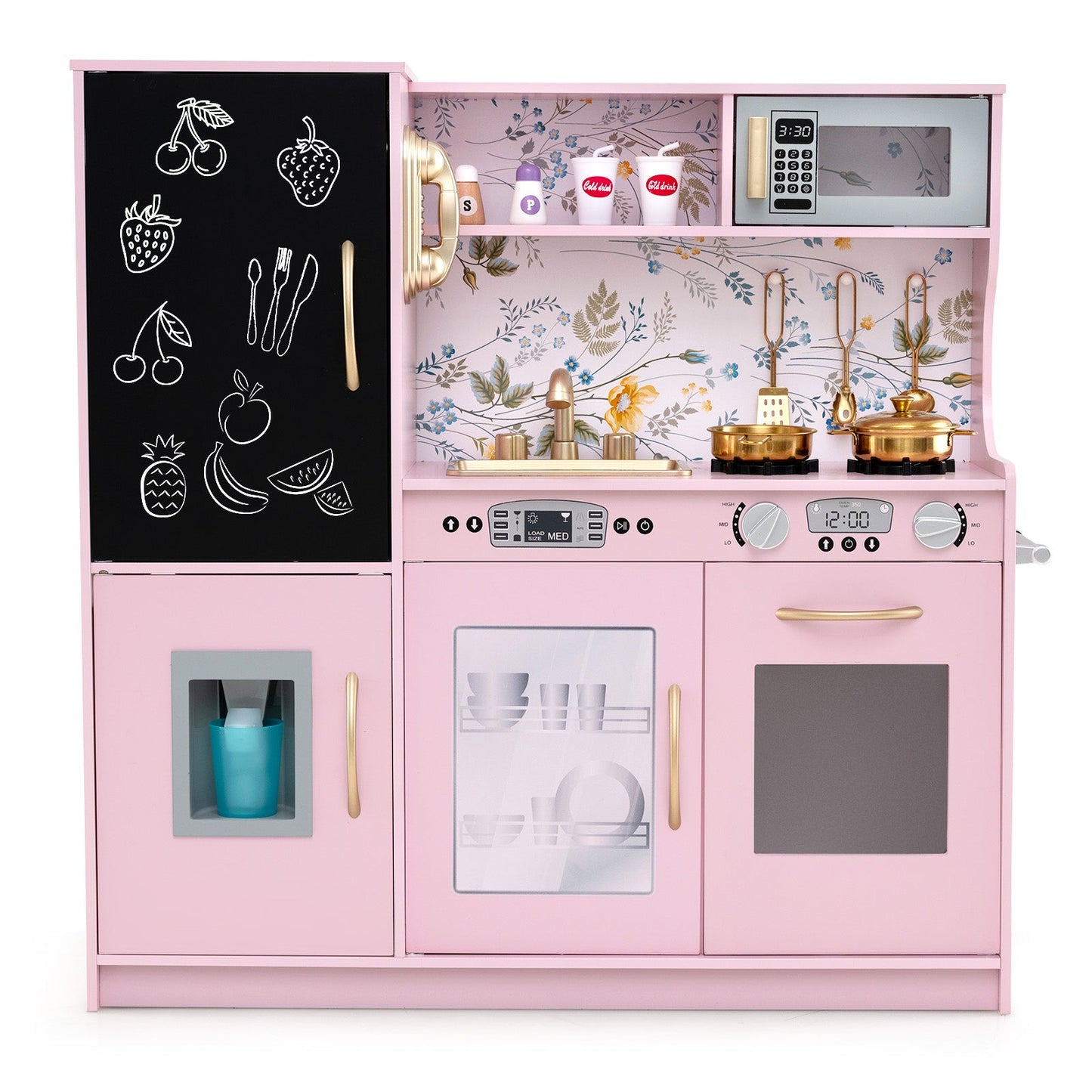 Gbruno Toddler Pretend Play Kitchen - Light Pink