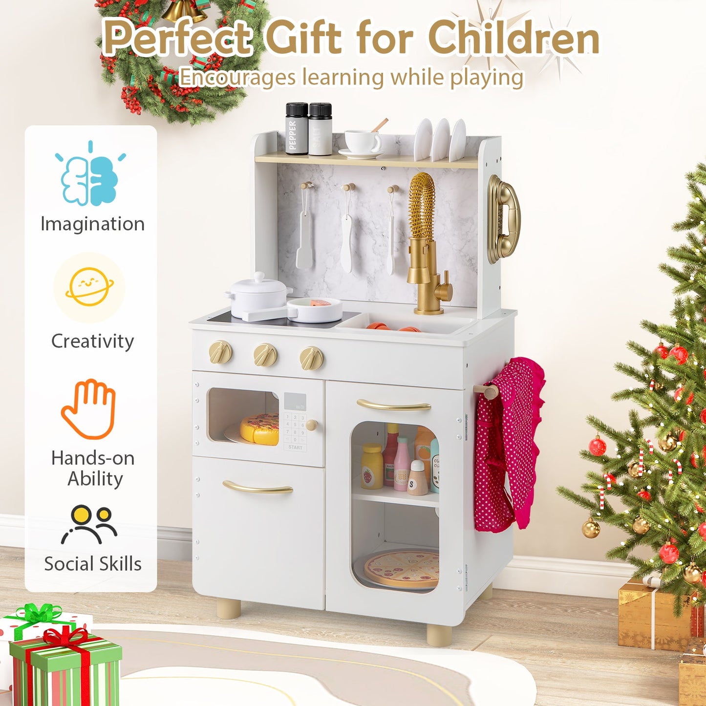 Juego de Cocina para Niños Gbruno - Cocina de Juego con Accesorios