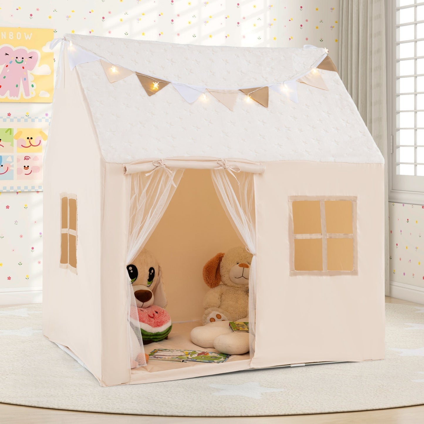 Tienda de Juego para Niños Gbruno - Casa de Juego Grande con Estrellas que Brillan en la Oscuridad