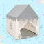 Kids Large Play Castle Fairy Tent with Mat - Beige