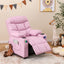 Sillón Reclinable para Niños con Portavasos y Reposapiés - Rosa Claro