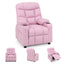 Sillón Reclinable para Niños con Portavasos y Reposapiés - Rosa Claro