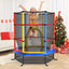 Trampoline pour enfants de 55 pouces avec filet de sécurité - Jaune