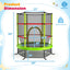 55 Inch Kids Trampoline with Safety Enclosure - Green