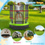55 Inch Kids Trampoline with Safety Enclosure - Green