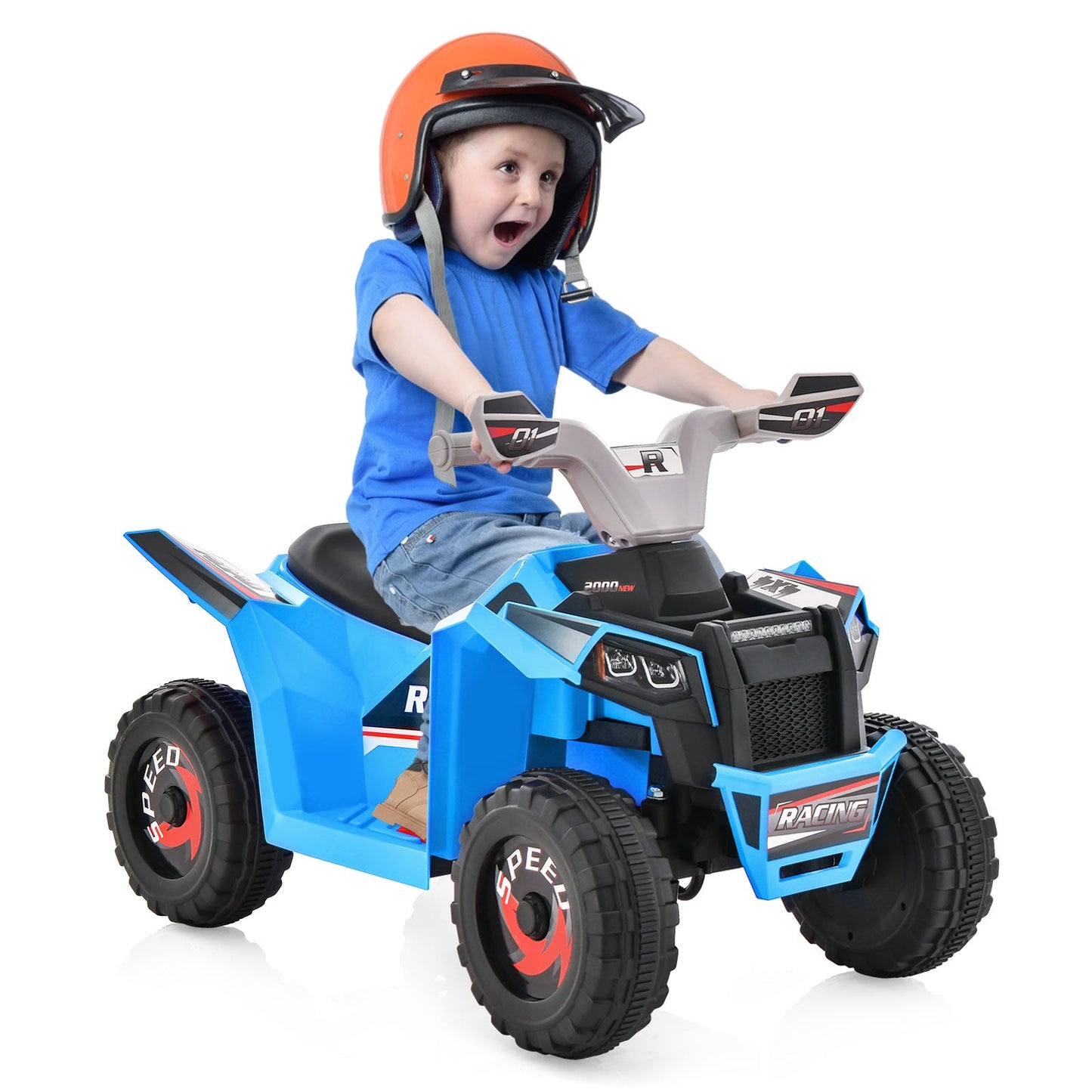 Kids Ride On ATV 4 Wheeler Quad Toy Car - Blue