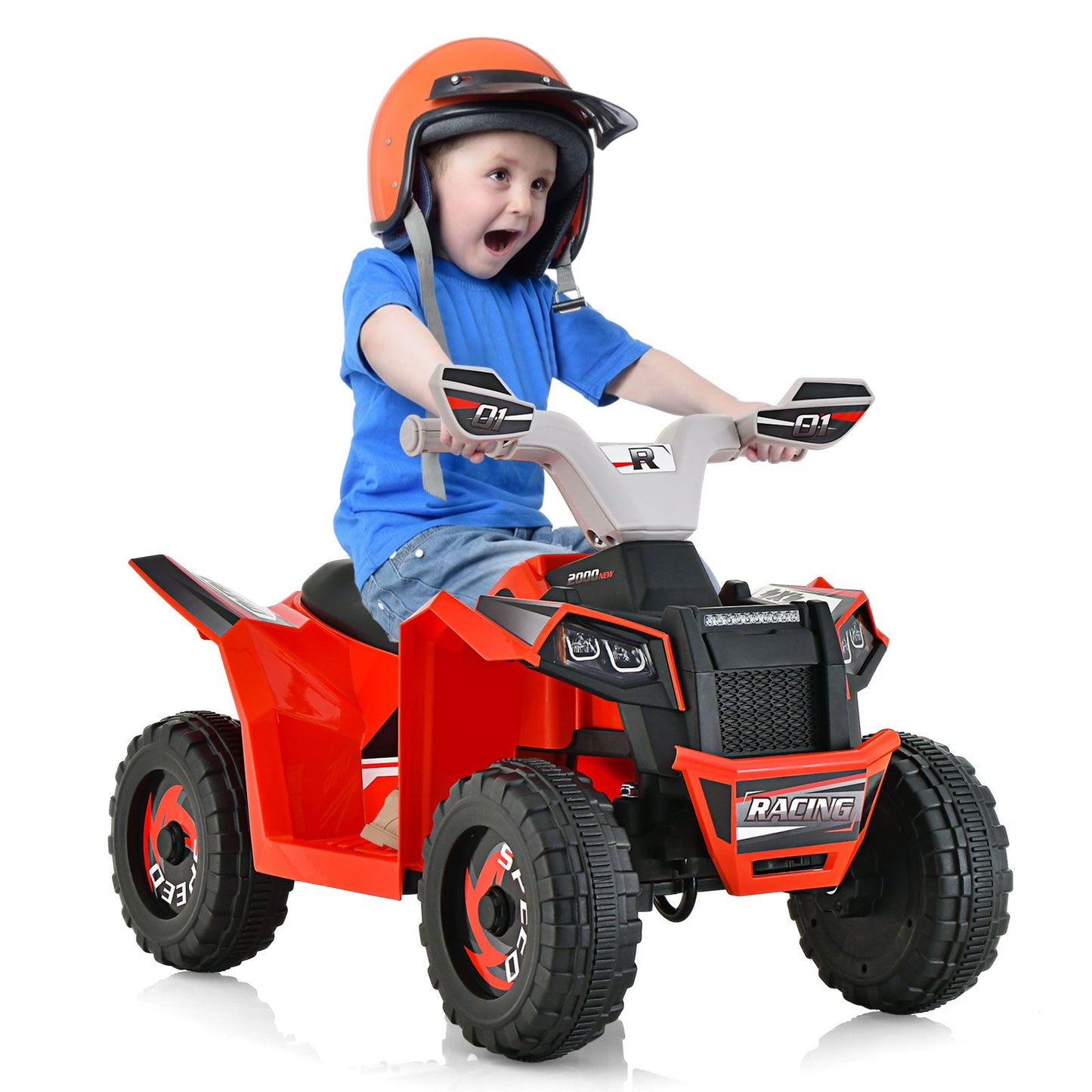 Kids Ride-On ATV 4 Wheeler Quad Toy Car - Red