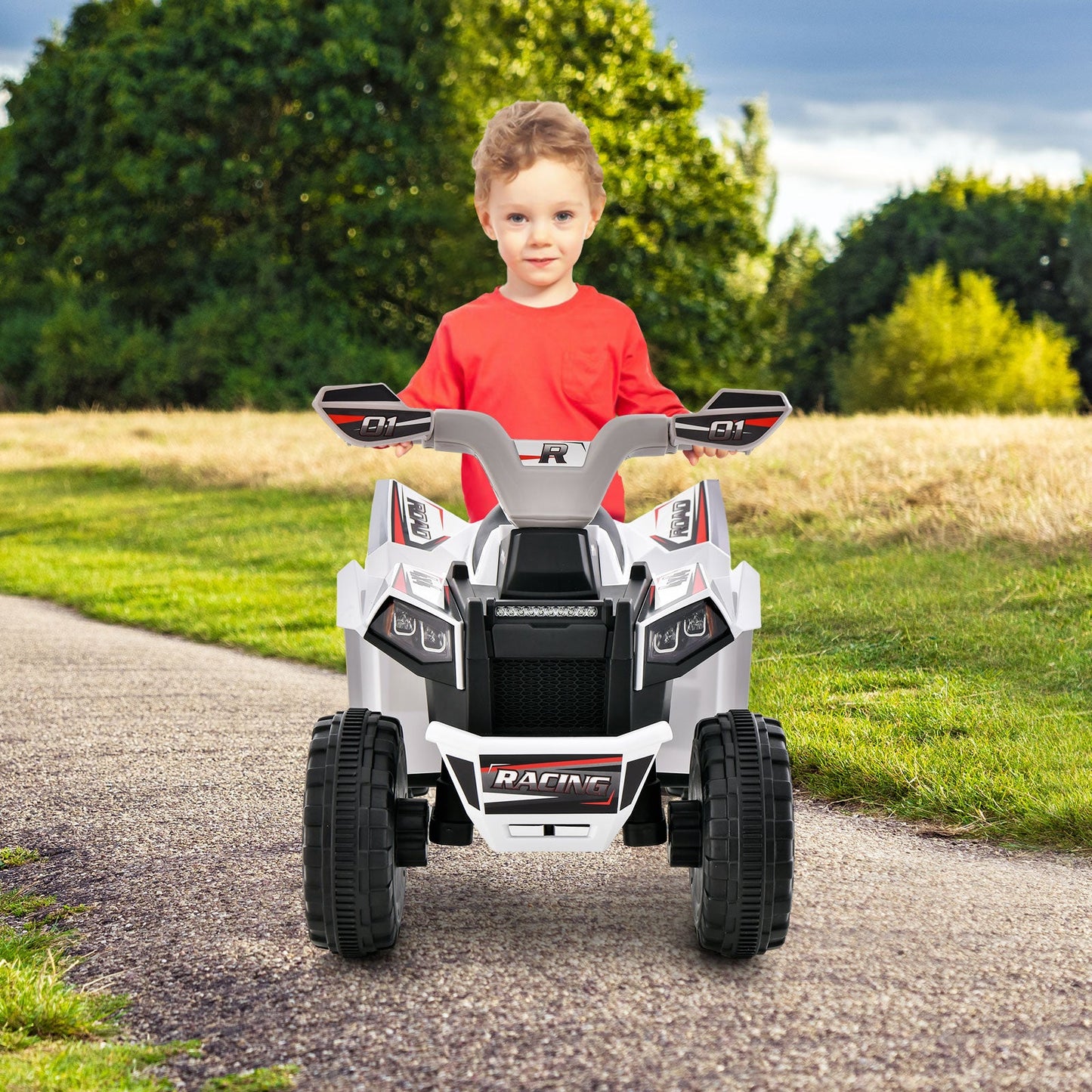Véhicule tout-terrain à pédales pour enfants - Blanc