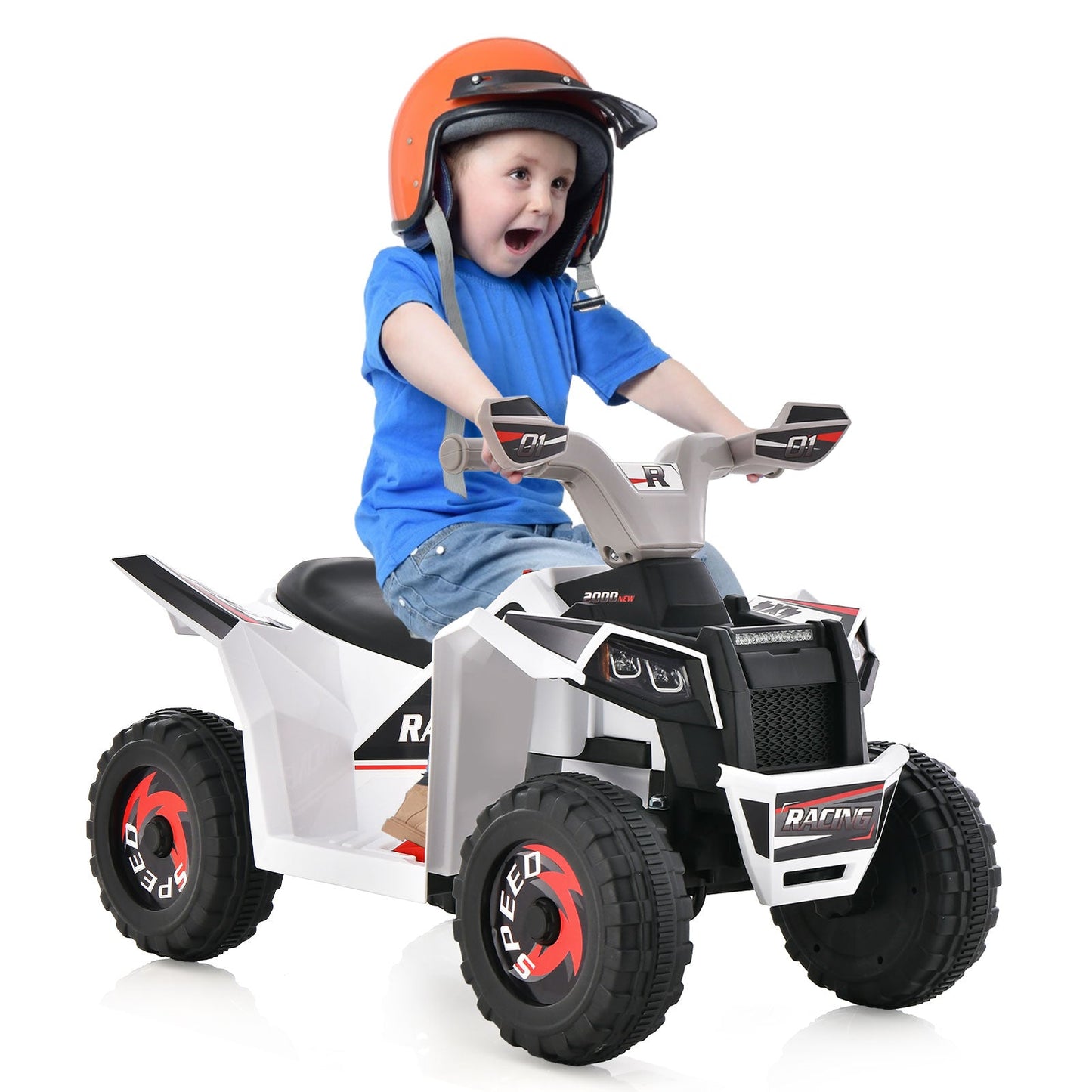 Véhicule tout-terrain à pédales pour enfants - Blanc