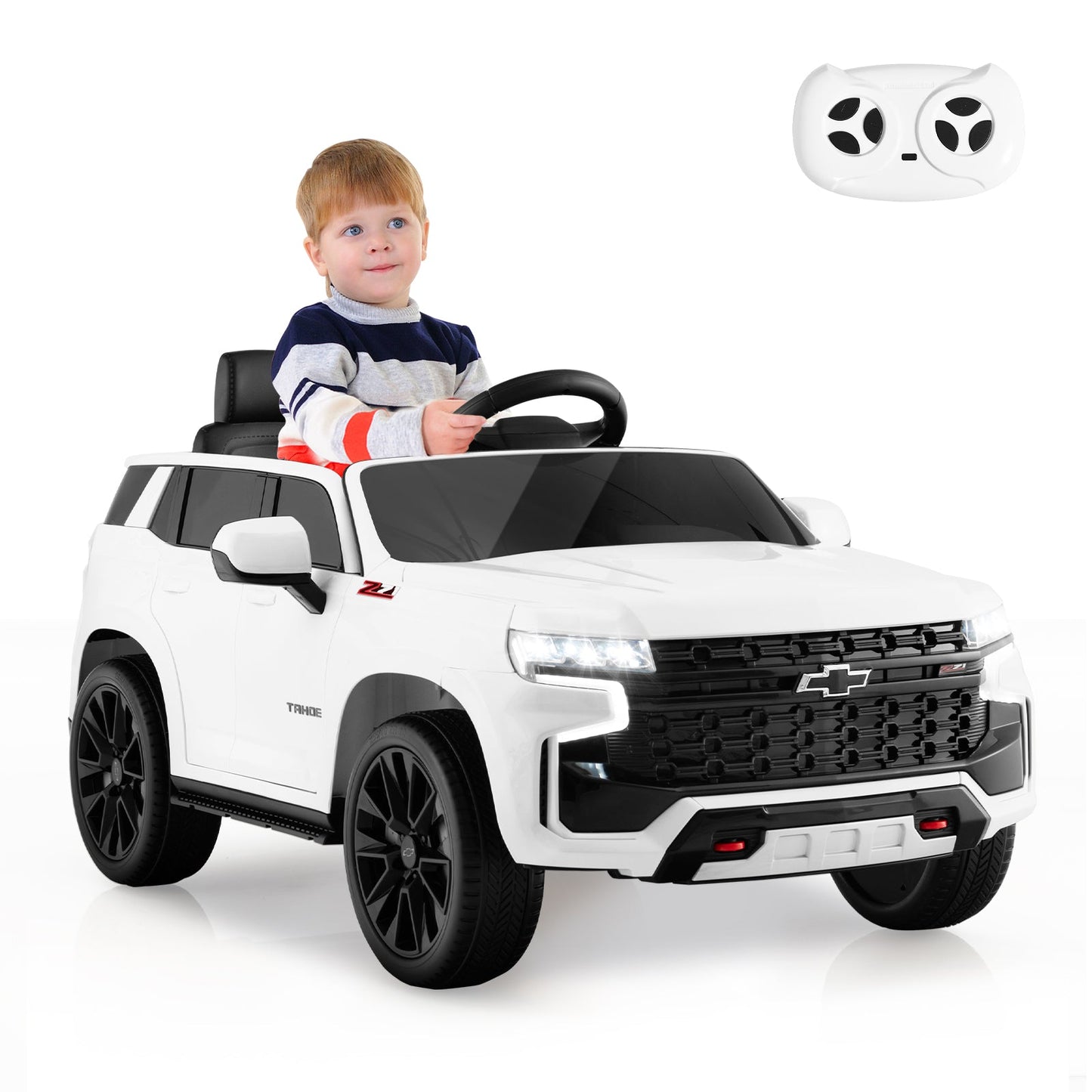Gbruno Coche Eléctrico para Niños de 12V con Control Remoto - Blanco