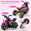 Kids Ride-on Motorcycle with Detachable Training Wheels - Pink