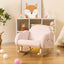 Rocking Chair pour Tout-Petit Rembourré avec Pieds en Bois Massif - Rose