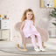 Rocking Chair pour Tout-Petit Rembourré avec Pieds en Bois Massif - Rose