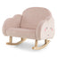 Rocking Chair pour Tout-Petit Rembourré avec Pieds en Bois Massif - Rose