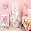 Conjunto de Mesa y Taburete de Tocador de Princesa para Niños - Blanco
