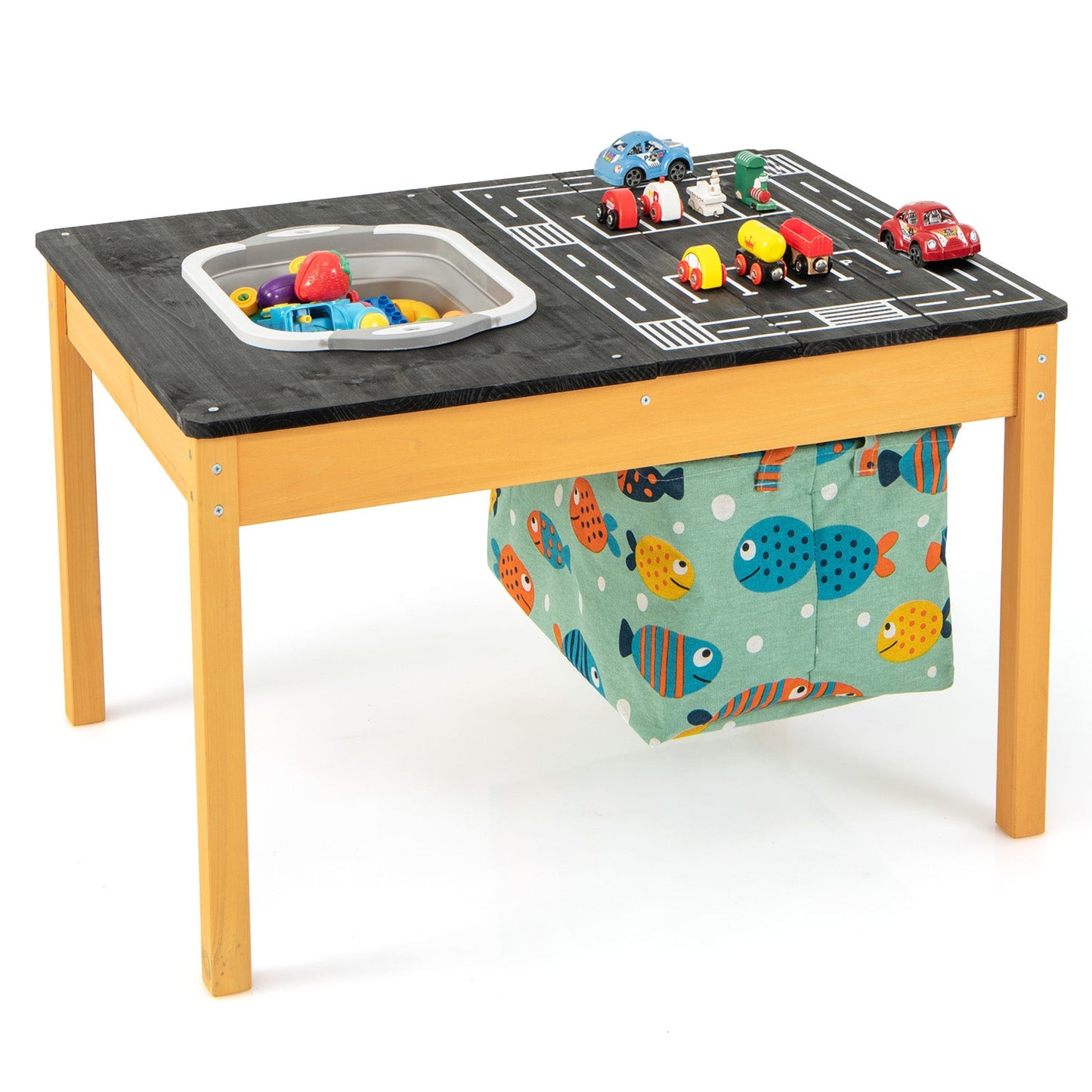 Mesa de Actividades de Arena y Agua para Niños 3 en 1 con Contenedor de Almacenamiento