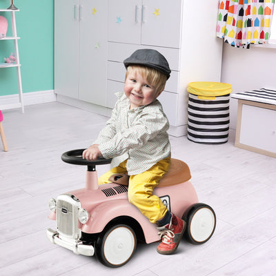 Kids Sit to Stand Vehicle with Steering Wheel - Pink