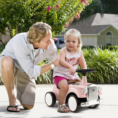 Kids Sit to Stand Vehicle with Steering Wheel - Pink