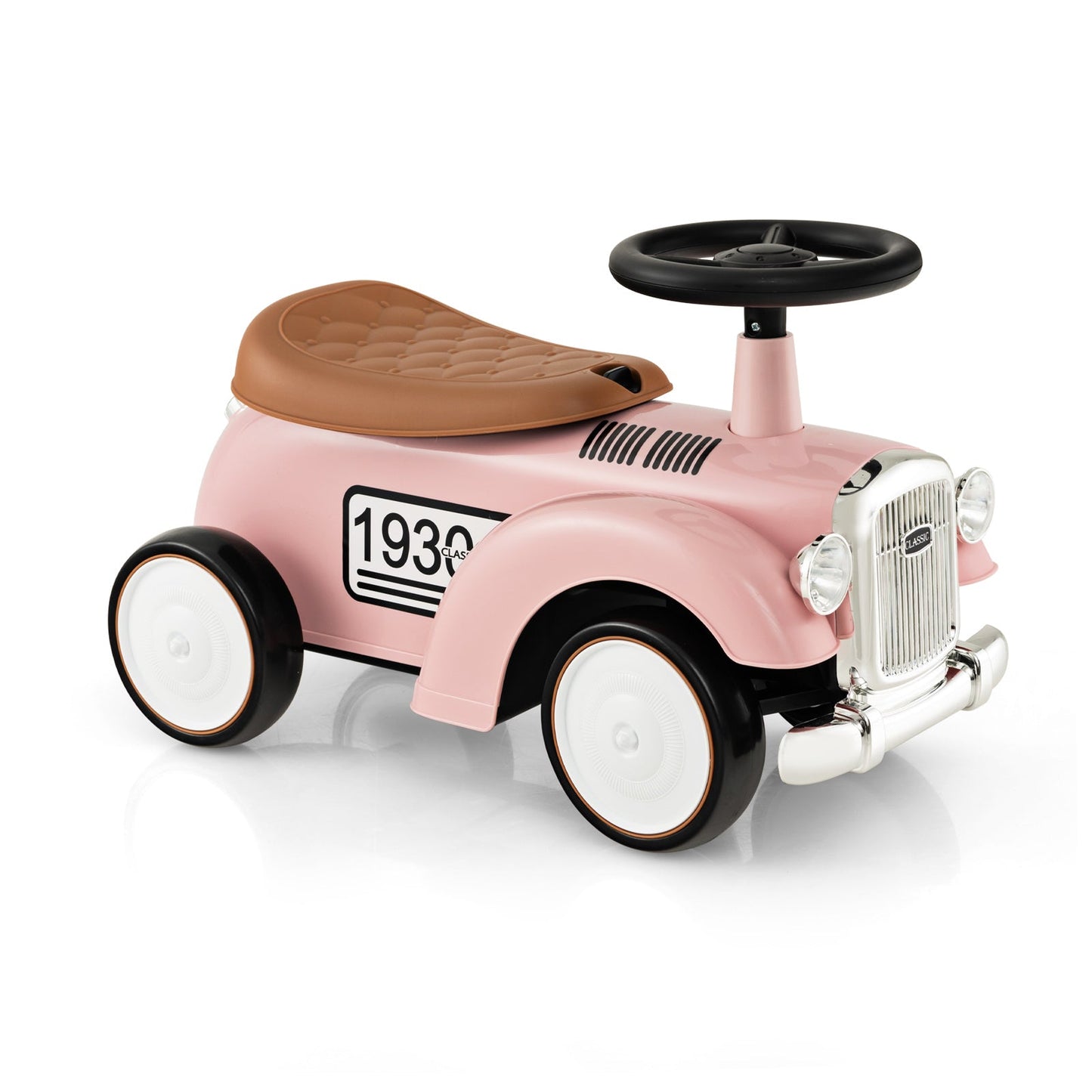 Véhicule pour enfants assis-debout avec volant - Rose