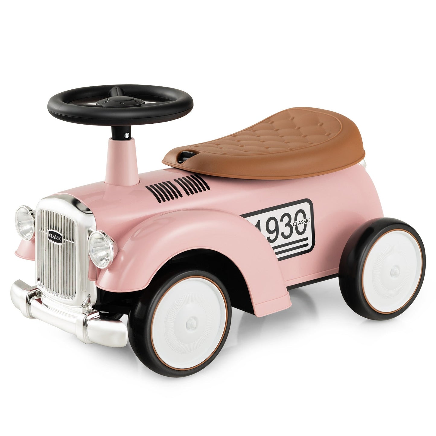 Véhicule pour enfants assis-debout avec volant - Rose