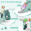Ensemble de toboggan et cheval à bascule 3 en 1 pour enfants - Vert