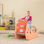 Set de Caballito de Madera y Tobogán 3 en 1 para Niños - Rosa