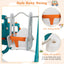 5-in-1 Kids Slide and Swing Set with Mini Bus and Basketball Hoop
