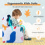 High-Density Padding Kids Sofa with Armrest & Extra Pillow - Multicolor