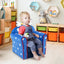 Sofa pour enfants Original avec accoudoirs et coussin épais - Bleu