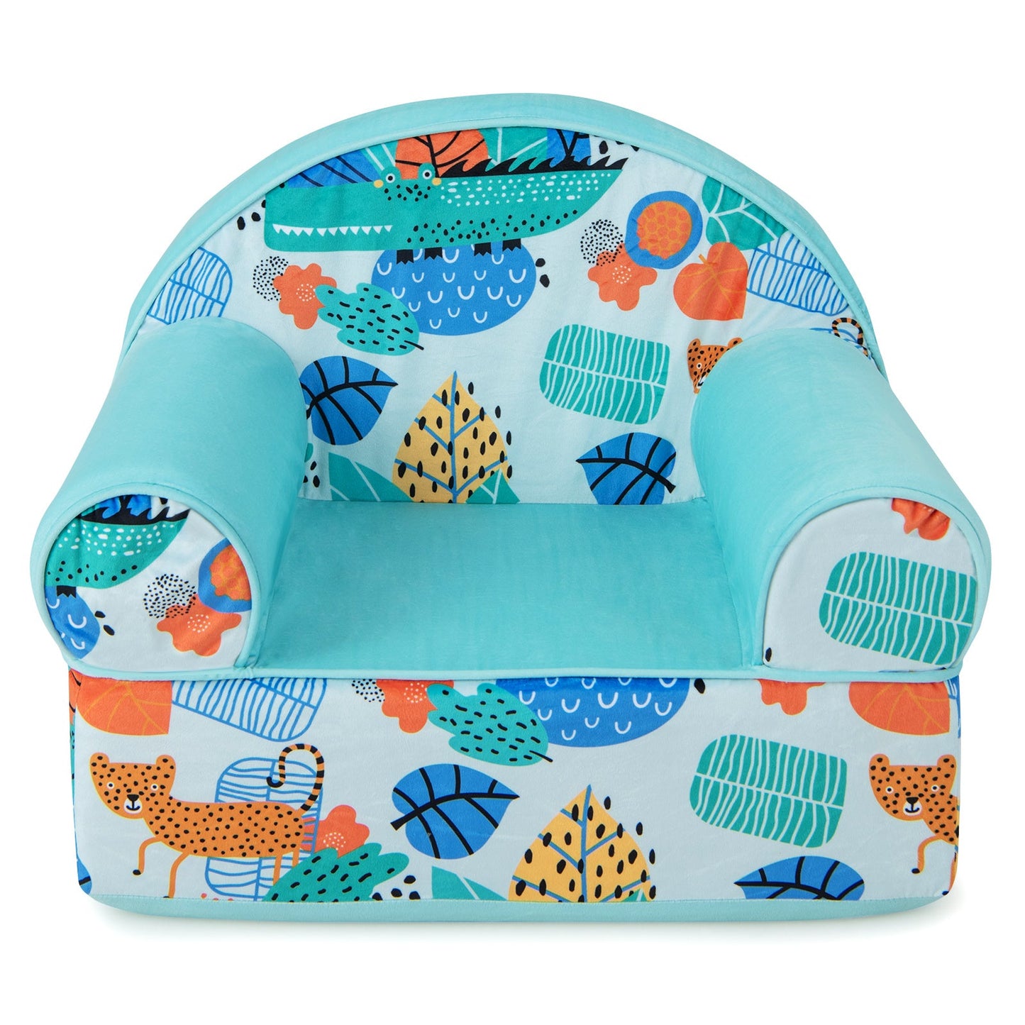 Fauteuil pour enfants avec housse en velours doux - Bleu