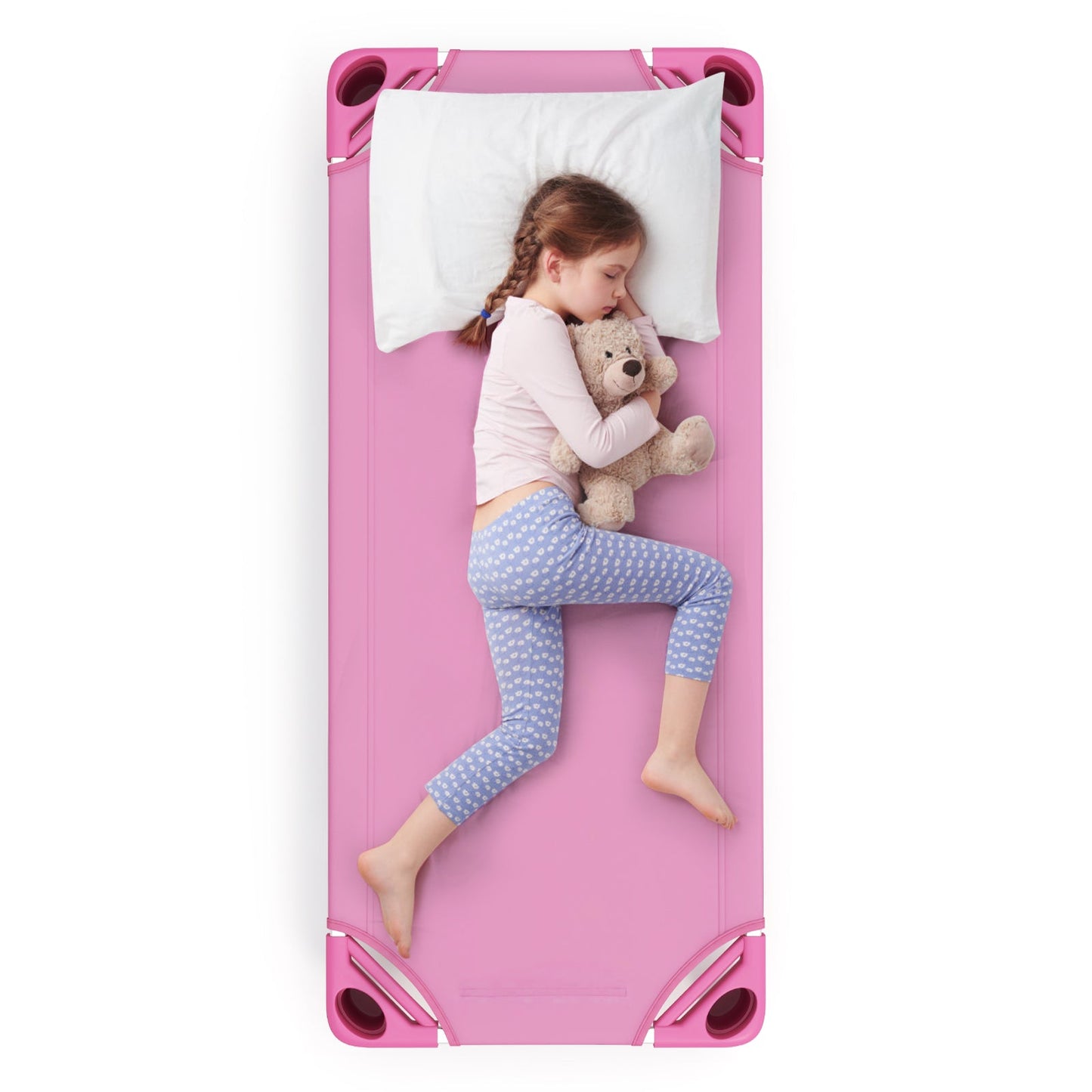 Kids Stackable Daycare Cot Pack of 6 - Pink
