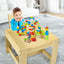 Kids Table and Chairs Set with Storage and Blackboard