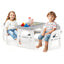 Conjunto de Mesa y Sillas para Niños con Bloques de Construcción - Gris