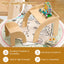 Ensemble de Table et Chaises pour Enfants avec Plateau Large et Bords Arrondis
