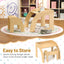 Ensemble de Table et Chaises pour Enfants avec Plateau Large et Bords Arrondis